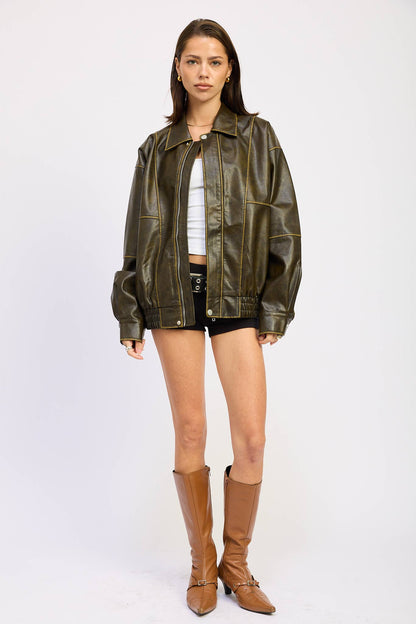 Flossie Oversized Bomber Jacket