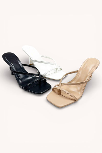 Square Toe Strappy Heels