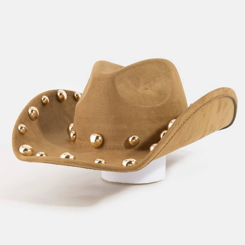 Western Ball Studded Trim Cowboy Hat