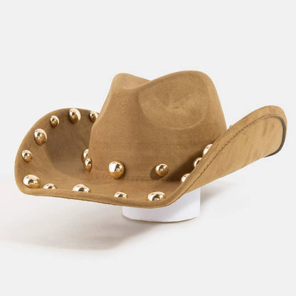 Western Ball Studded Trim Cowboy Hat