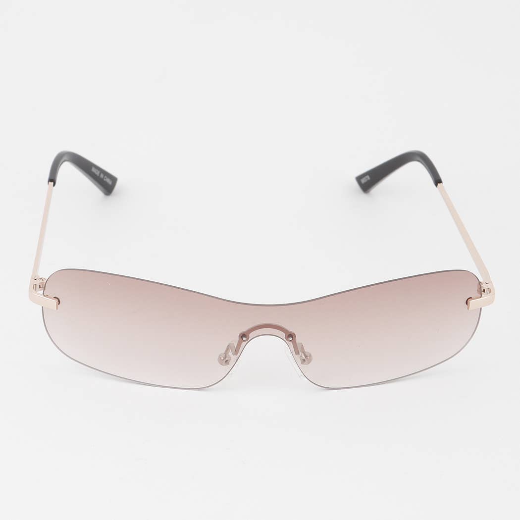 Rimless Bright Wave Sunglasses