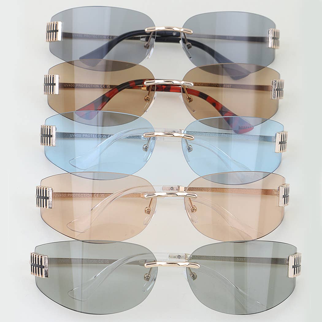 Tile Wrap Flare Sunglasses