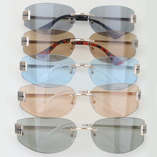 Tile Wrap Flare Sunglasses