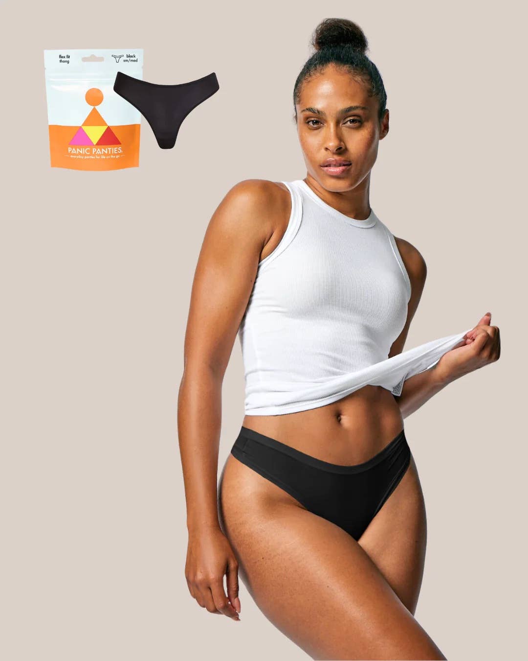 Travel Underwear | Panic Panties Flex Fit Thong in Pouch