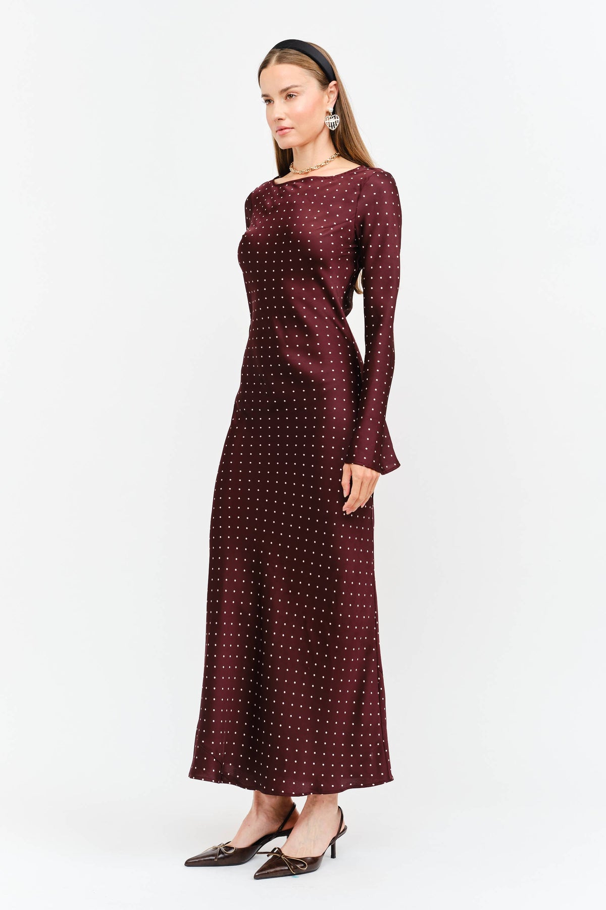 Jesse Long Sleeve Polka Dot Dress