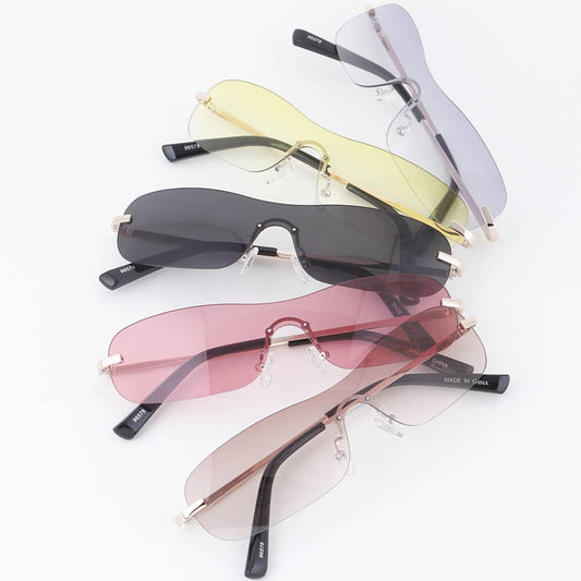 Rimless Bright Wave Sunglasses