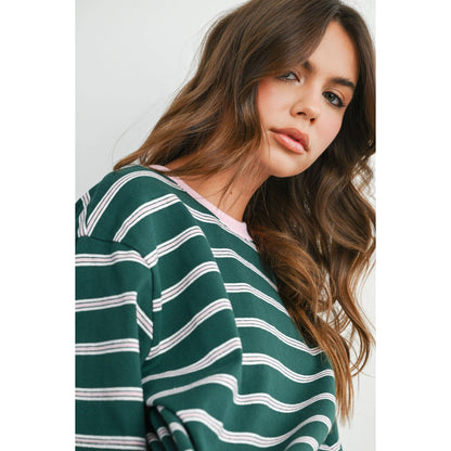 Holden Striped Boxy Cropped T-Shirt