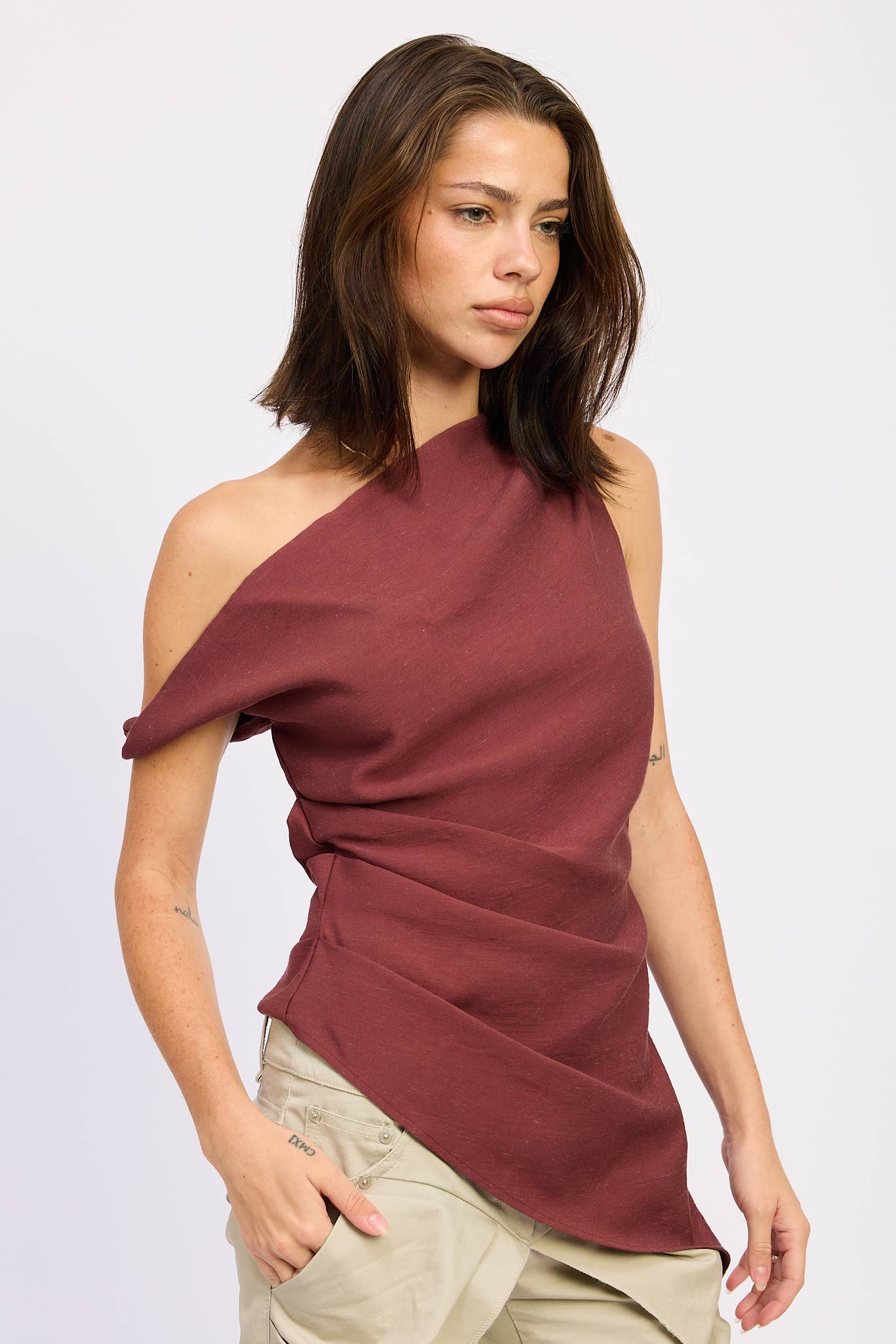 Faline Asymmetrical Off The Shoulder Top