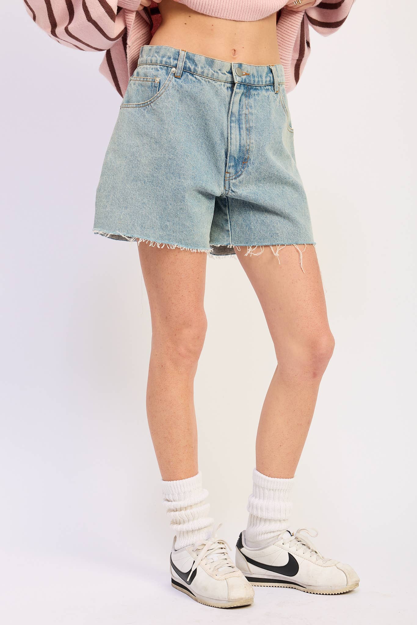 Iris Raw Hem Jean Shorts
