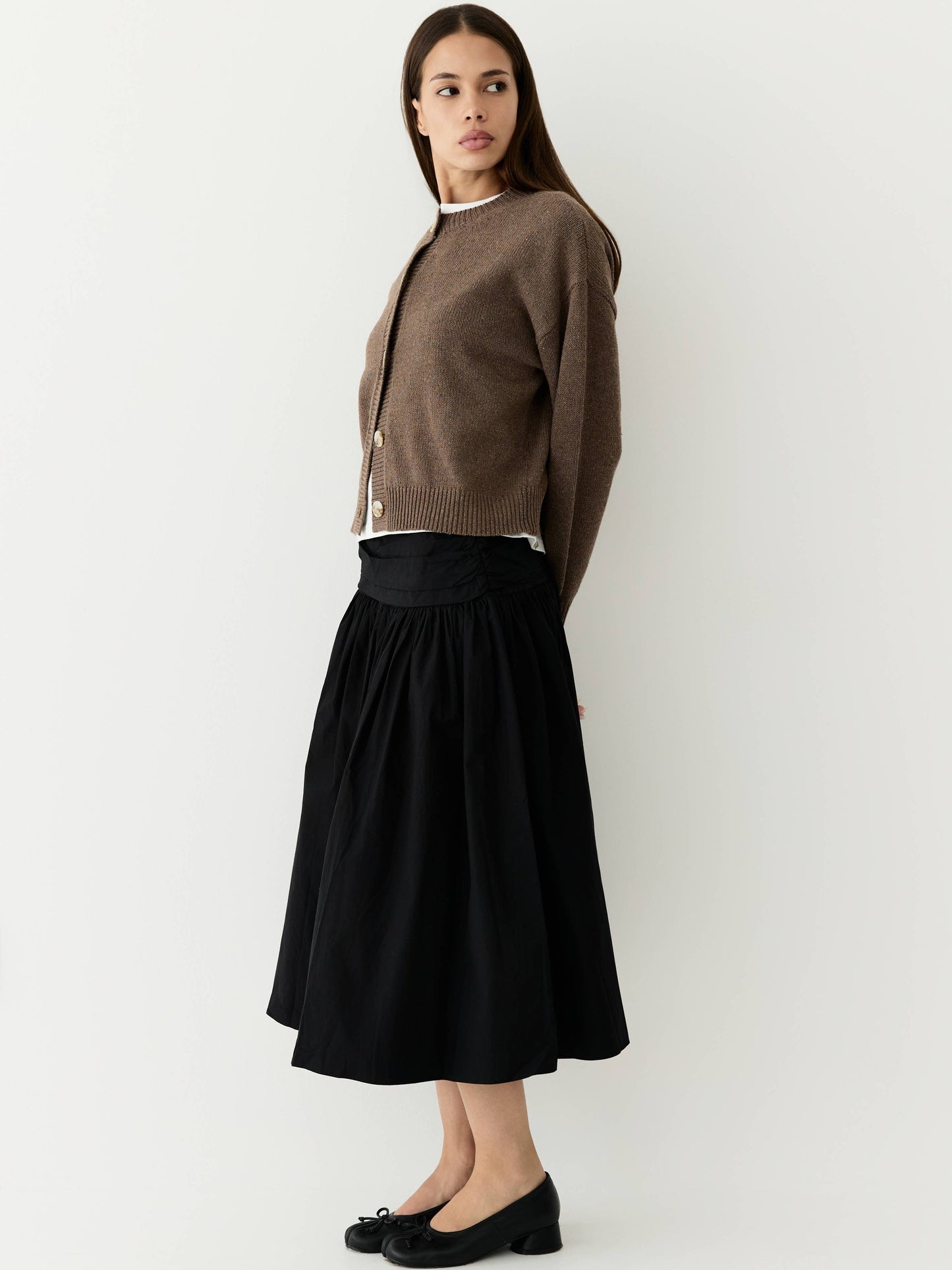 The Mariana A-Line Skirt with Wrap Waist Detail