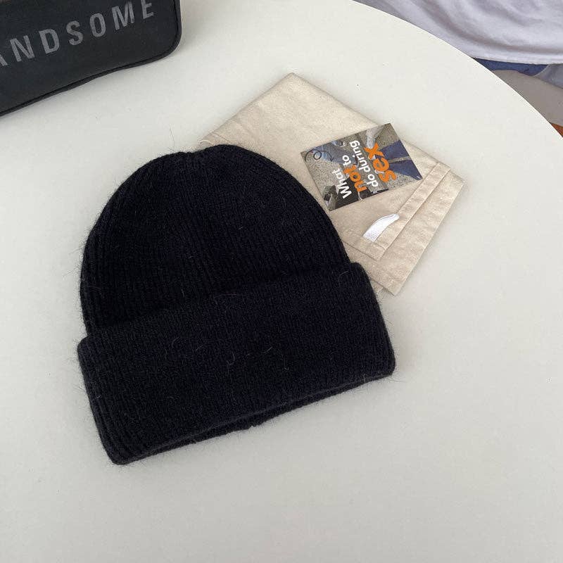 Knit Rabbit Hair Blend Beanie