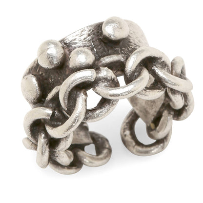 Handmade Brass Ring In Silver Plating