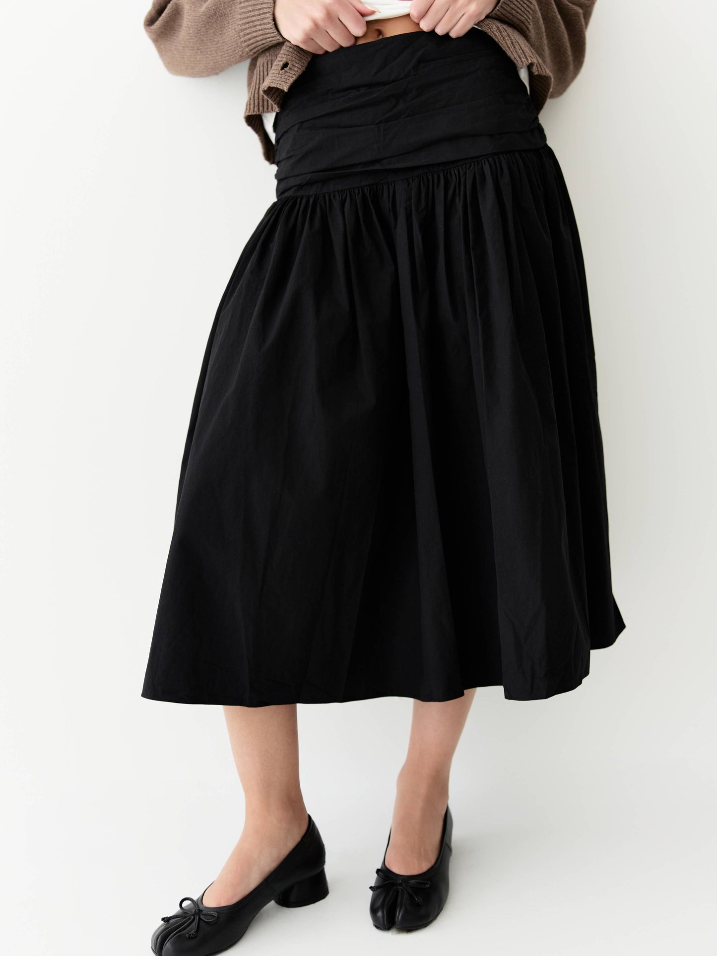 The Mariana A-Line Skirt with Wrap Waist Detail