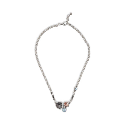 Handmade Multicolor 925 Silver Plated Pewter Necklace