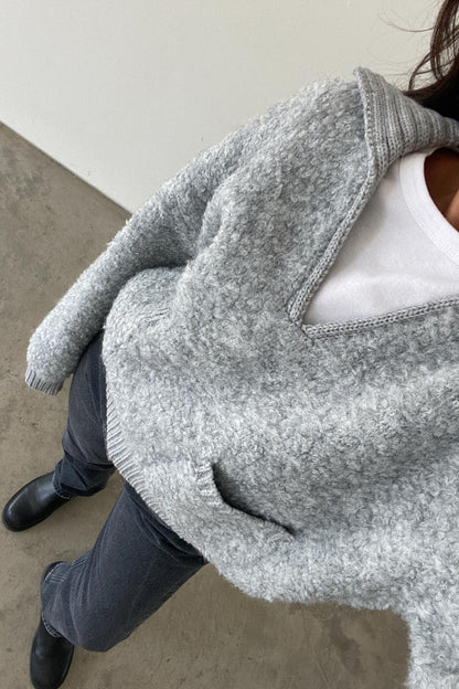 Daria Collared Boucle Sweater