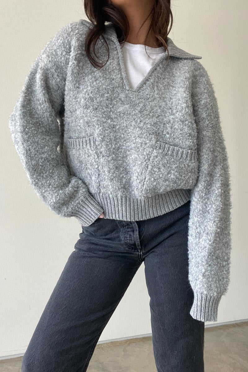 Daria Collared Boucle Sweater