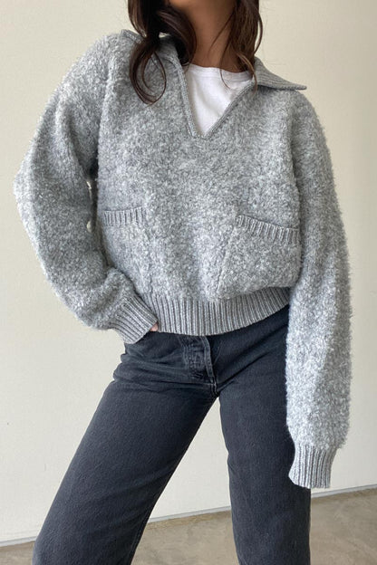 Daria Collared Boucle Sweater