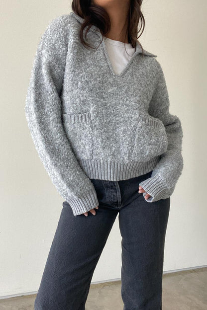 Daria Collared Boucle Sweater