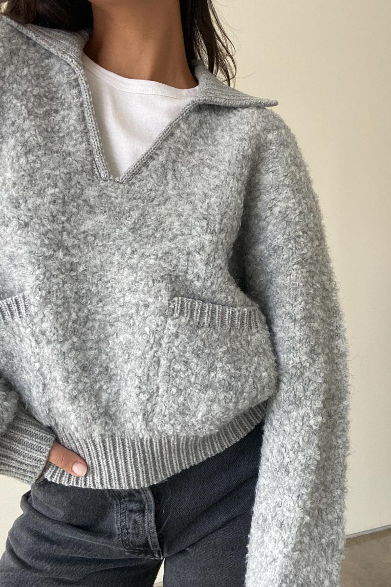 Daria Collared Boucle Sweater