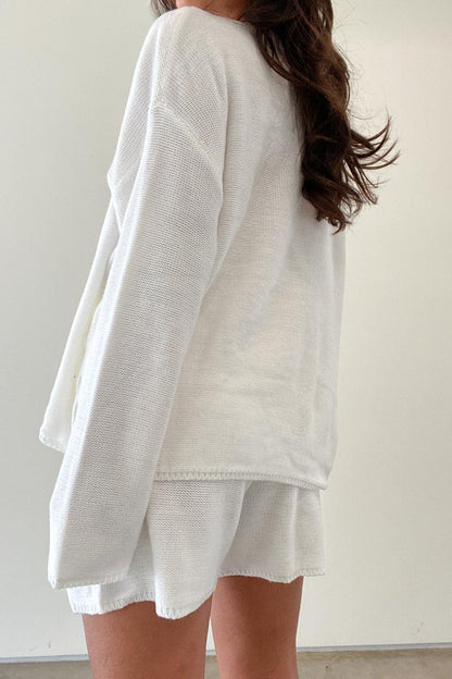 Desi Wrap Knit Shorts Set