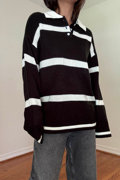 Fenix Stripe Polo Sweater