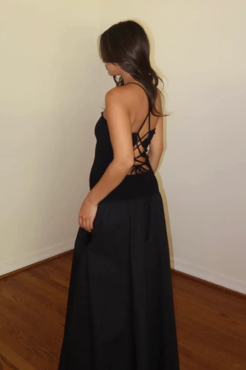 Ivory Drop Waist Maxi Dress