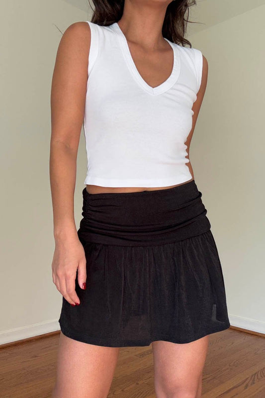 Frankie Ruched Mini Skirt