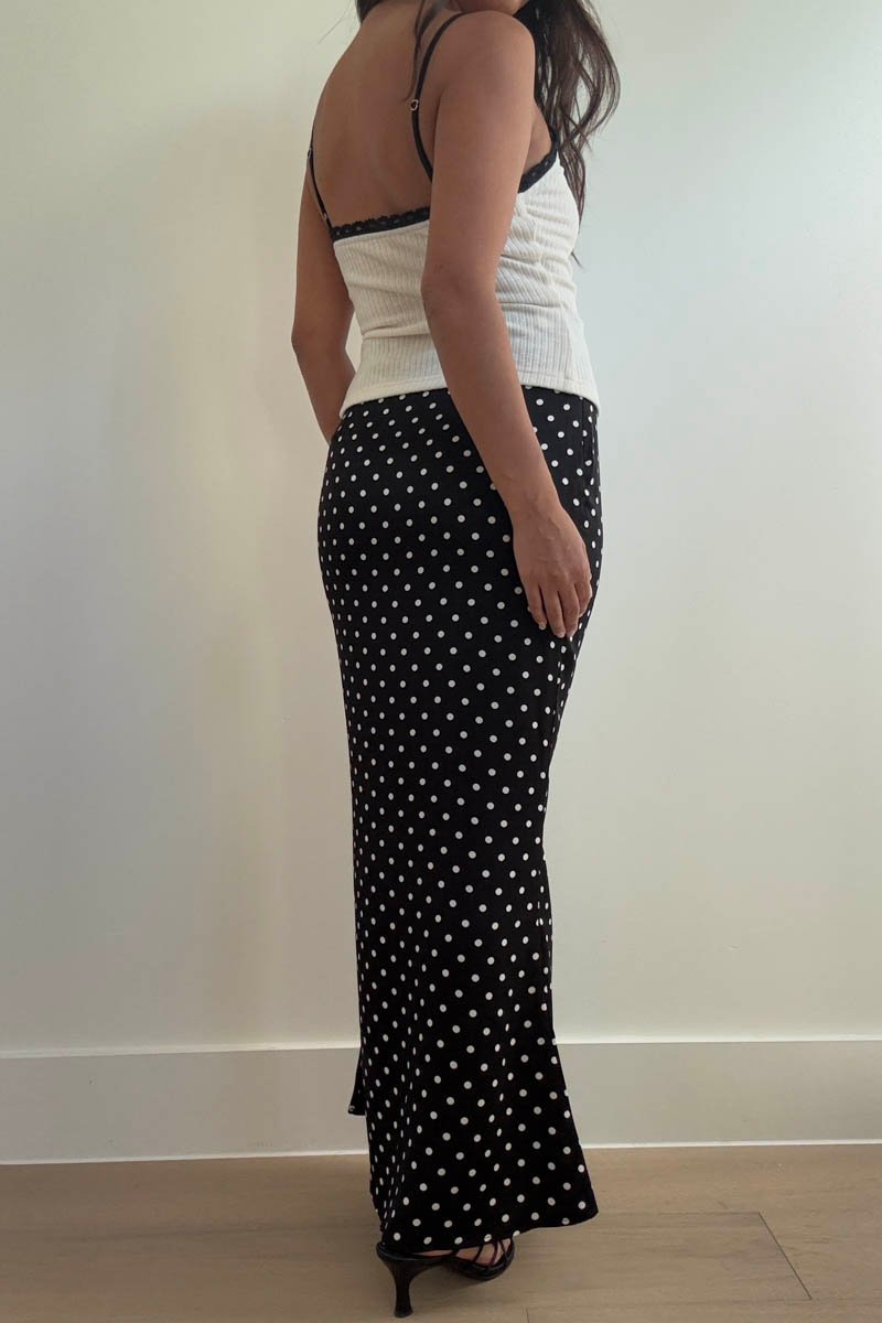 Flavia Polka Dot Maxi Skirt