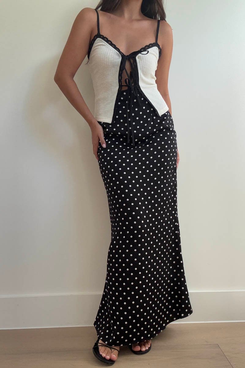 Flavia Polka Dot Maxi Skirt