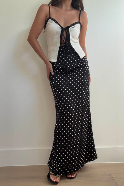 Flavia Polka Dot Maxi Skirt