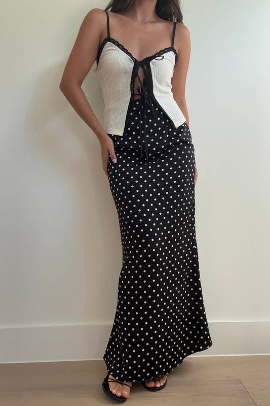 Flavia Polka Dot Maxi Skirt