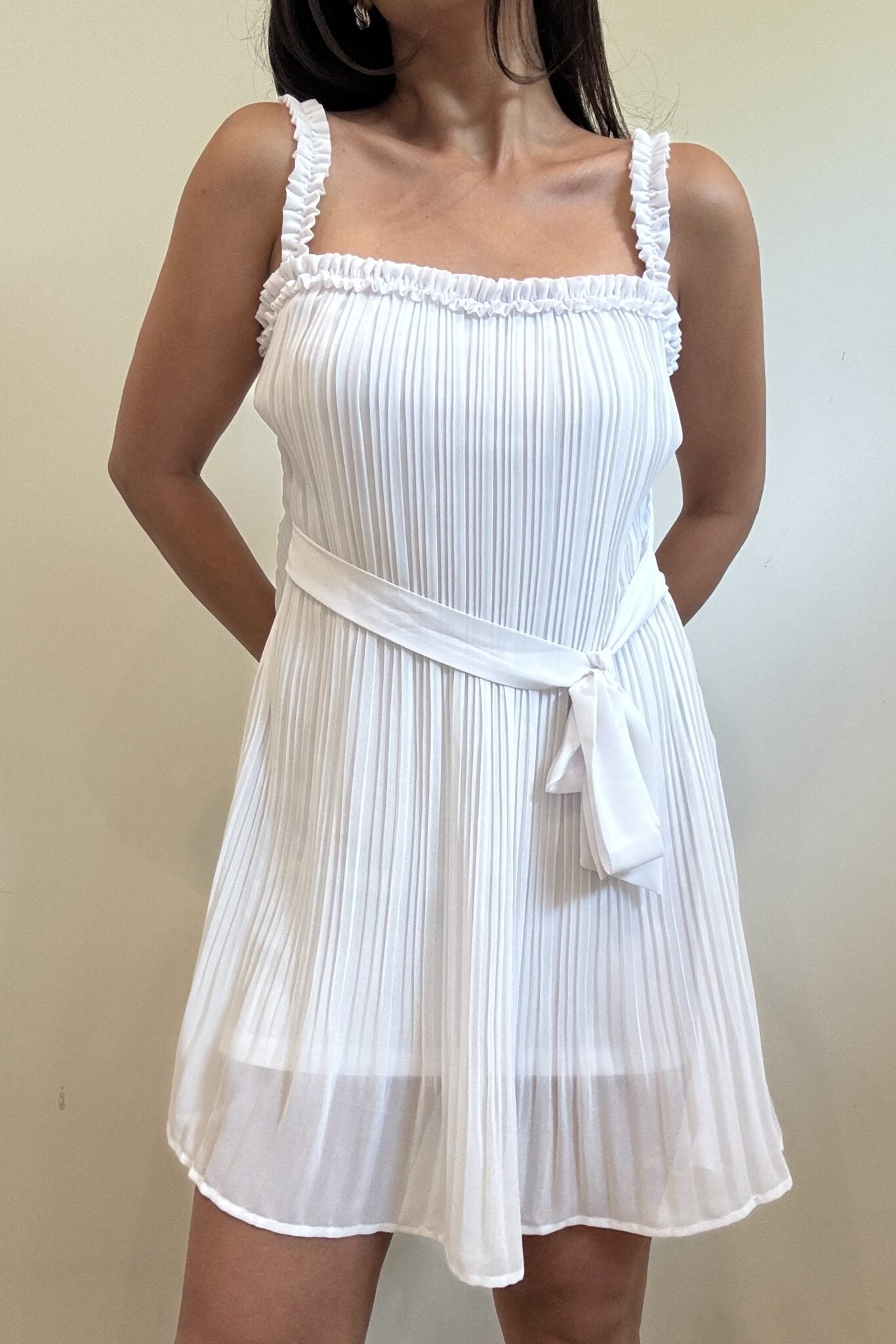 Honey Pleated Shift Dress