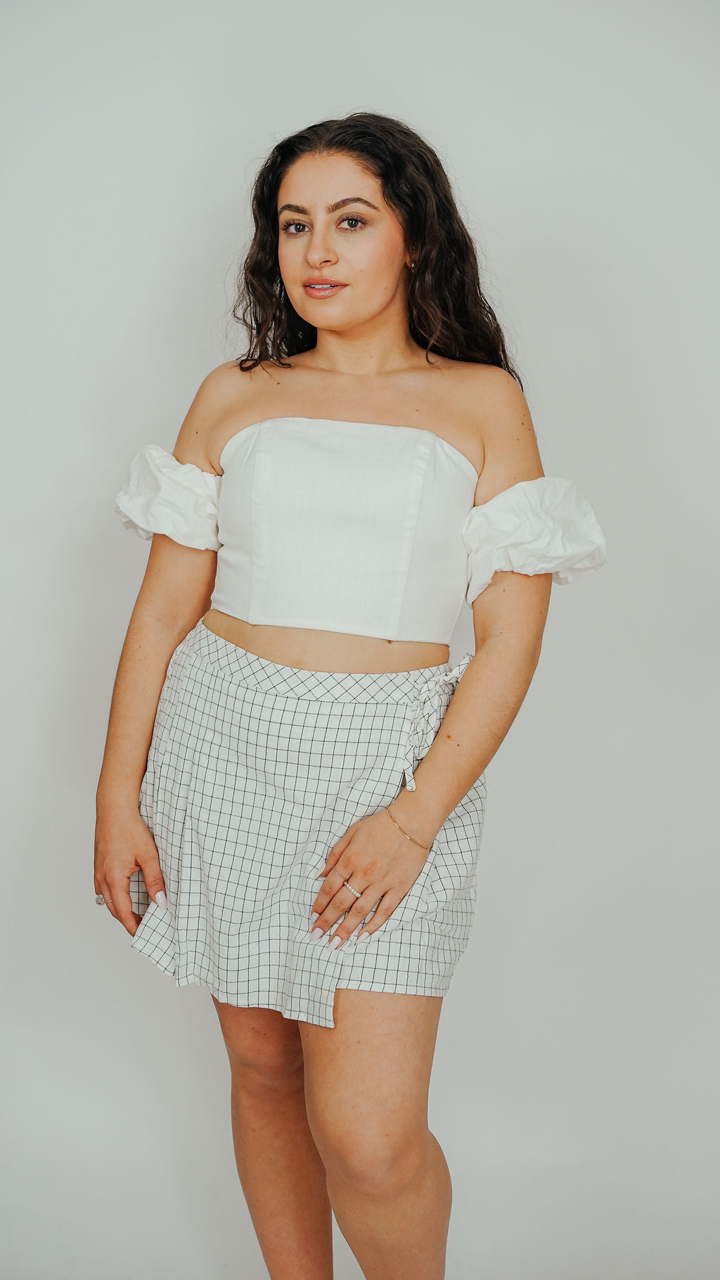 Avery Puff Sleeve Corset Top