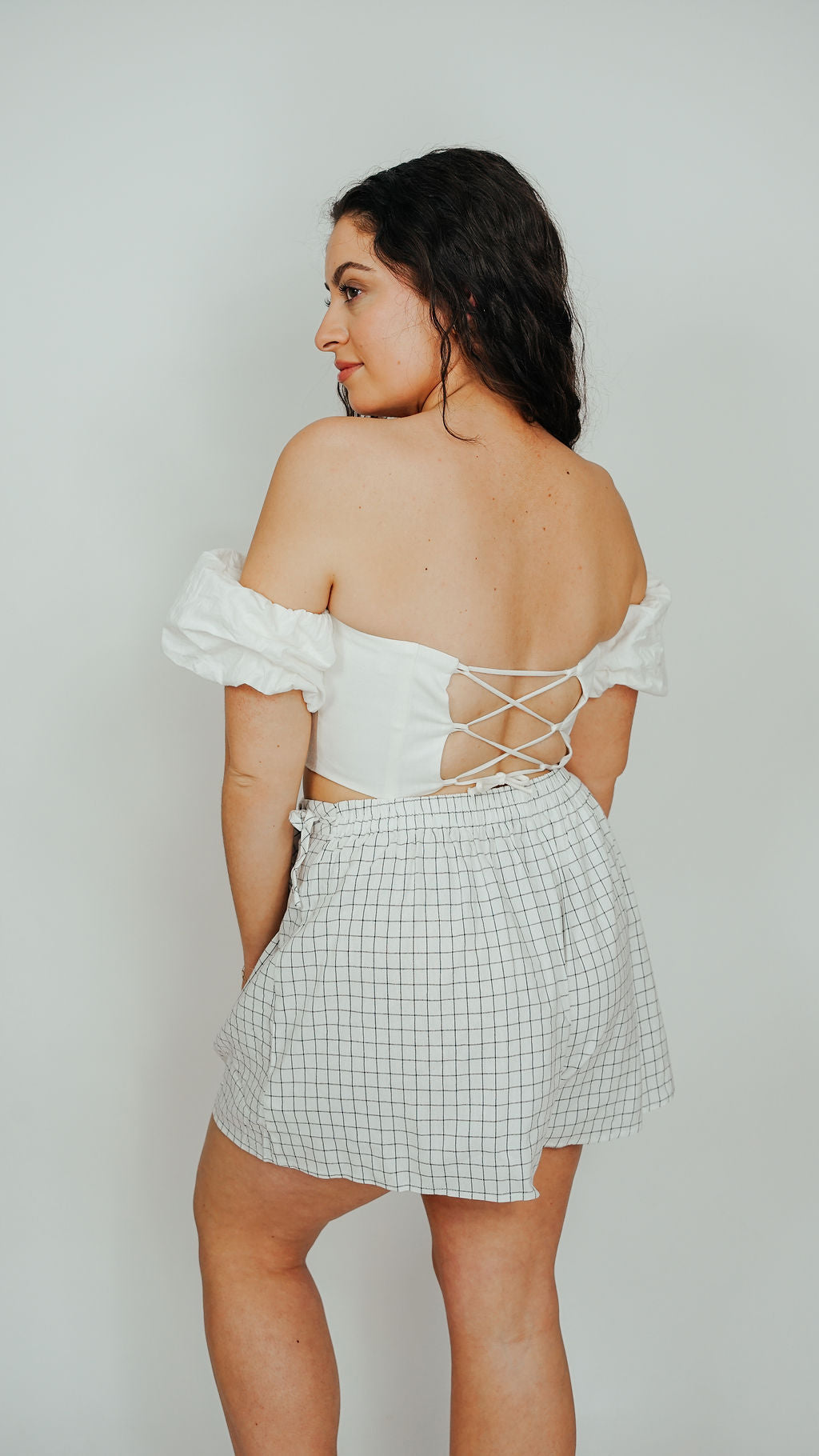 Avery Puff Sleeve Corset Top