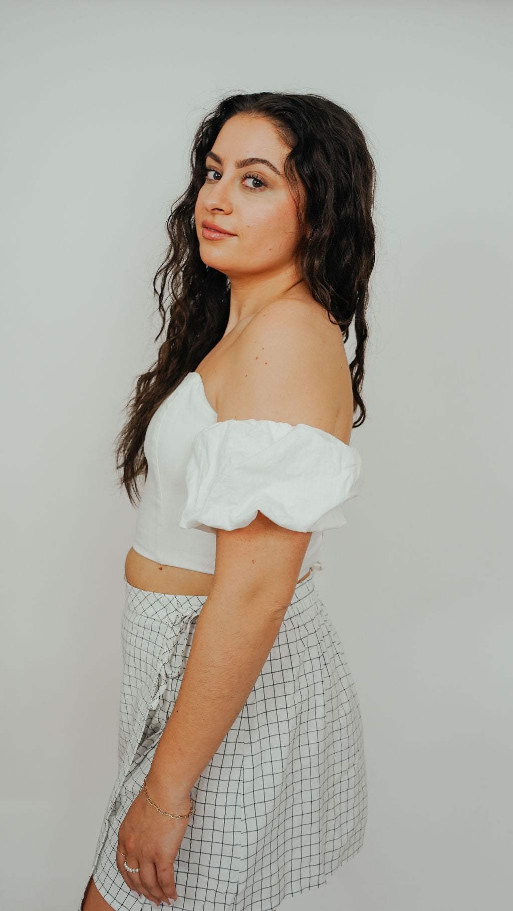 Avery Puff Sleeve Corset Top