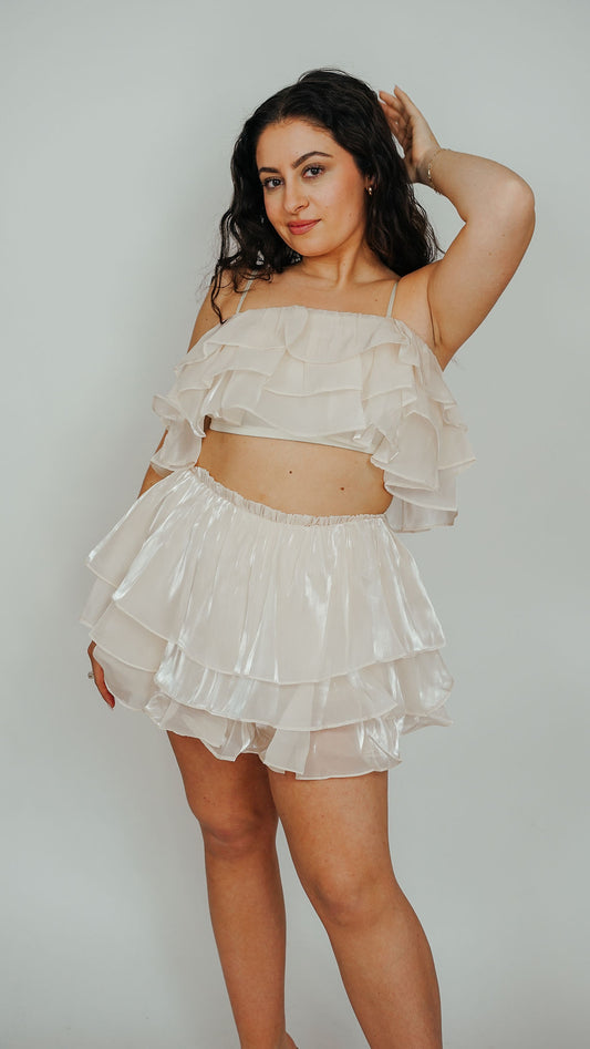 Chanel Ruffle Shorts Set
