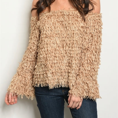 Off The Shoulder Shag Top