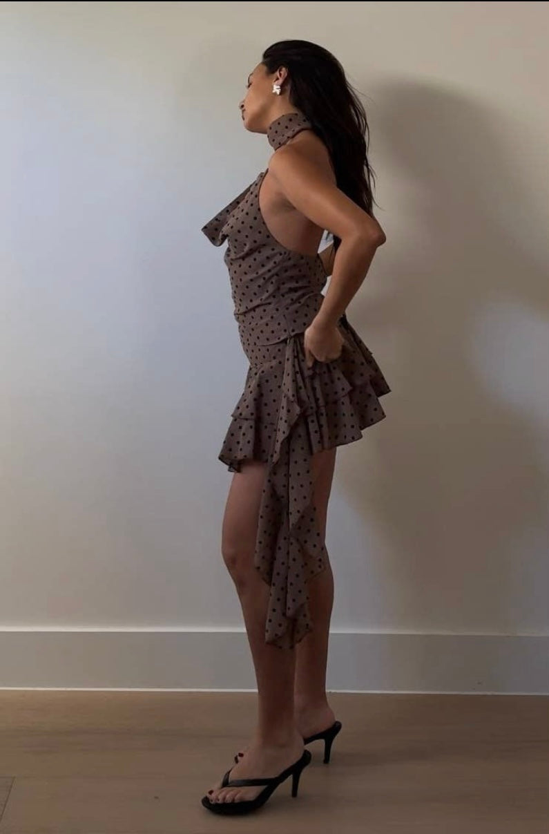 Jazmyn Polka Dot Layered Mini Skort