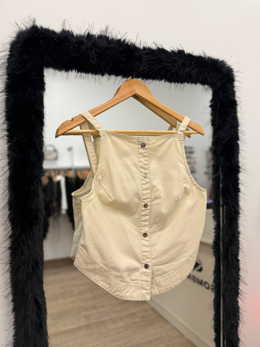 Journee Denim Sleeveless Top