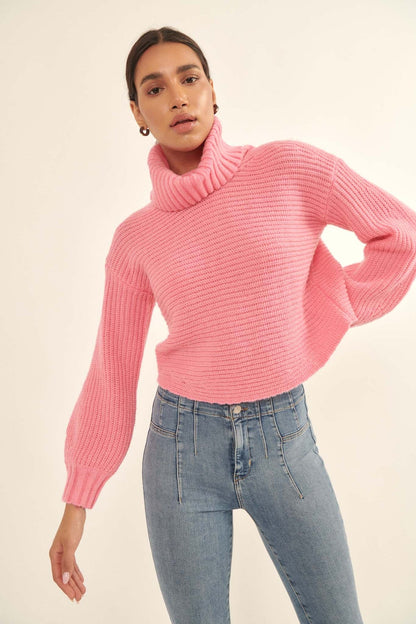Drina Open Back Turtleneck Sweater