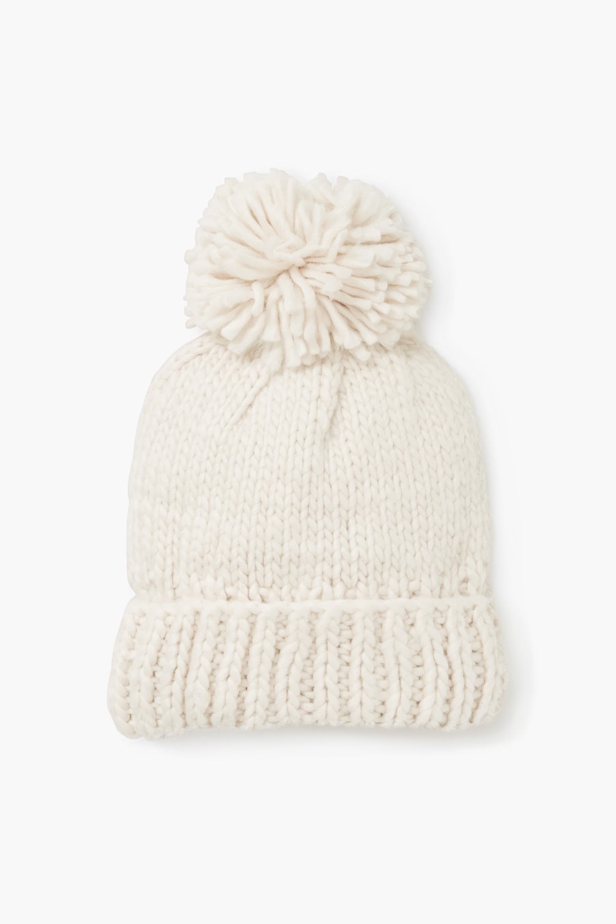 Look By M Hand-Knitted Basic Pompom Hat