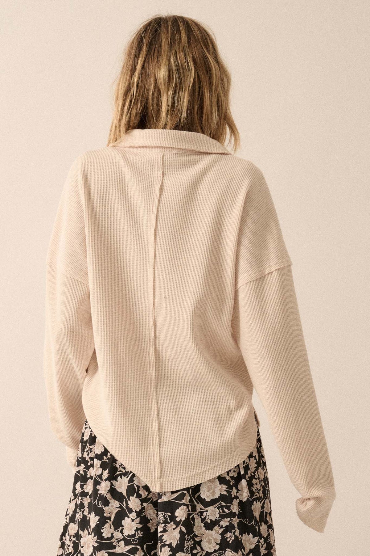 Dakota Waffle Knit Long Sleeve Top