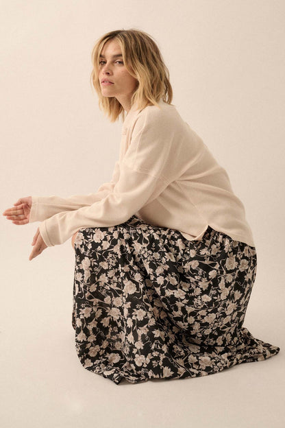 Dakota Waffle Knit Long Sleeve Top
