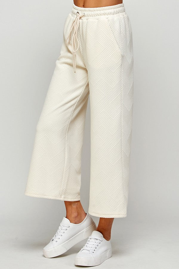 Delilah Textured Wide Leg Pants