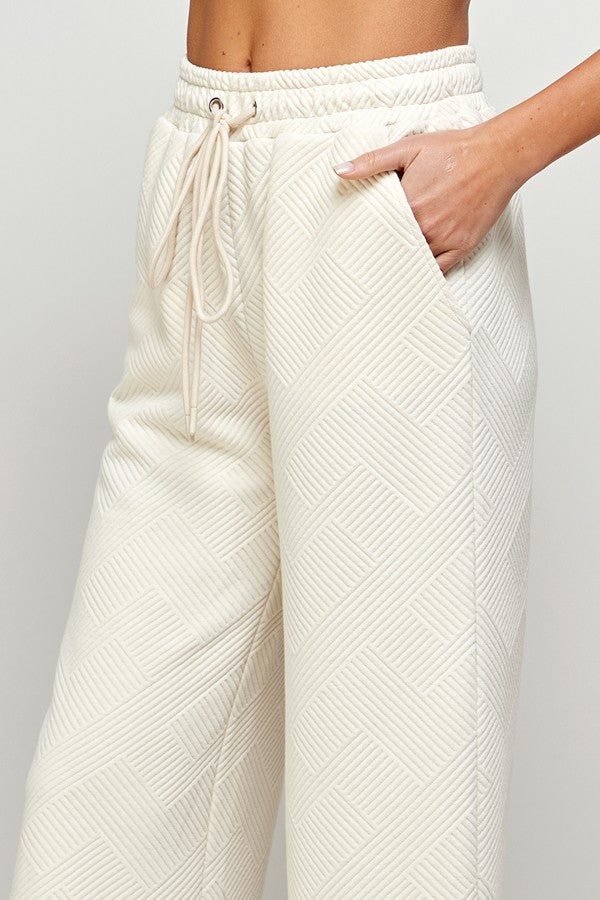 Delilah Textured Wide Leg Pants
