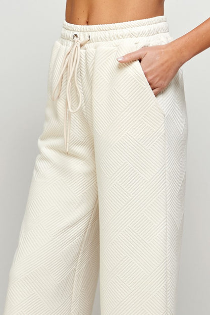 Delilah Textured Wide Leg Pants