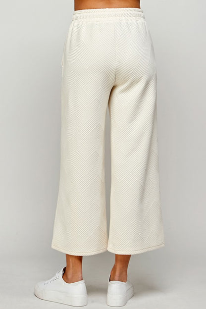 Delilah Textured Wide Leg Pants