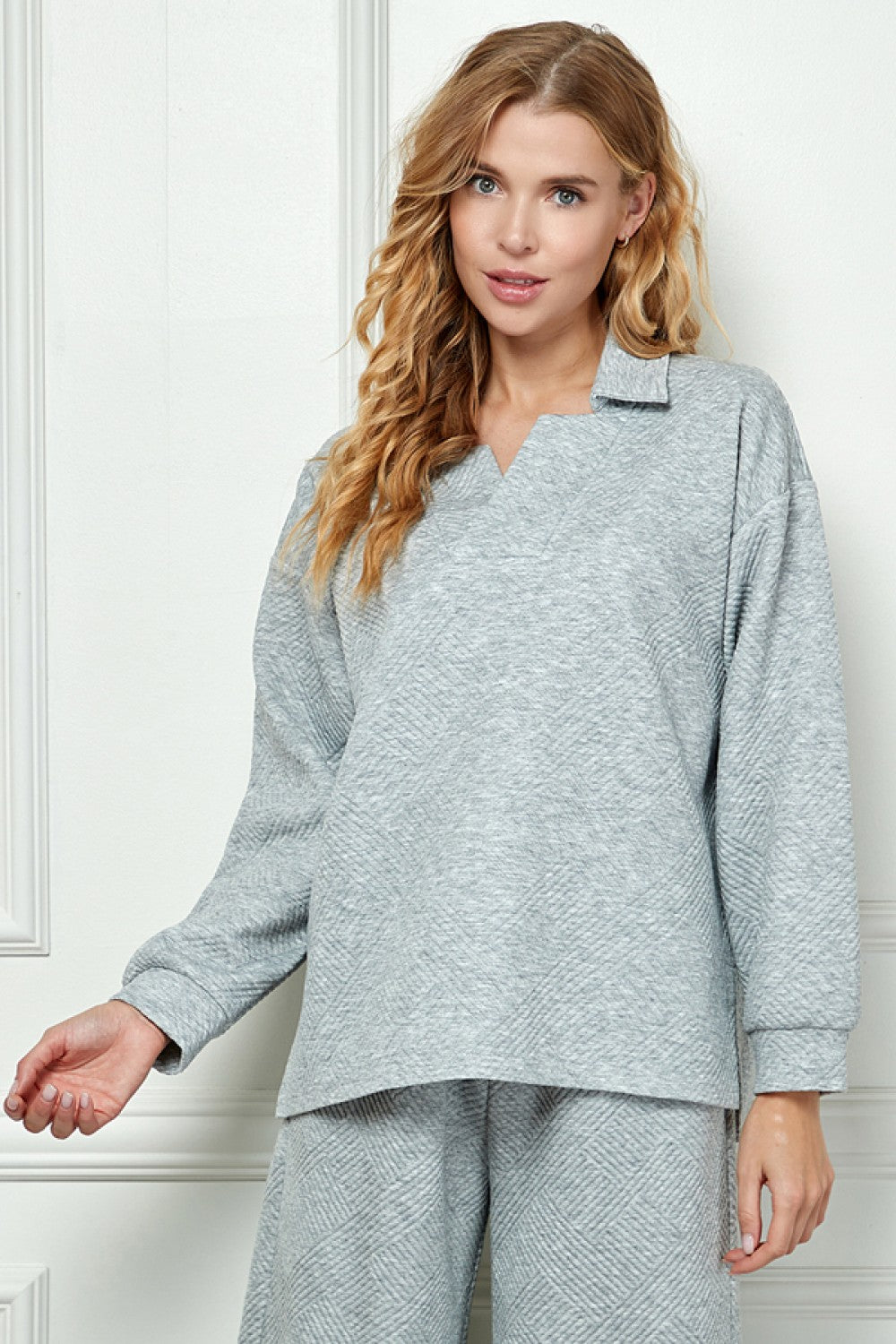 Dorian Textured Lounge Wear Top