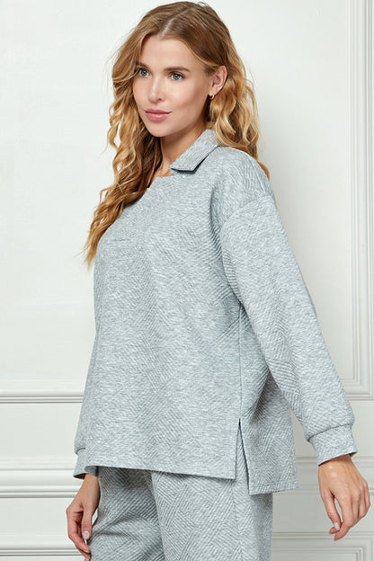 Dorian Textured Lounge Wear Top