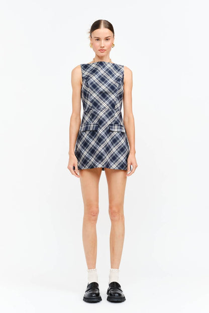 Kassandra Plaid Mini Dress